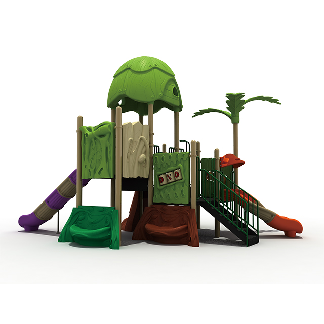 유치원을 위한 주문 아이 녹색 숲 옥외 활주 운동장 Playsets